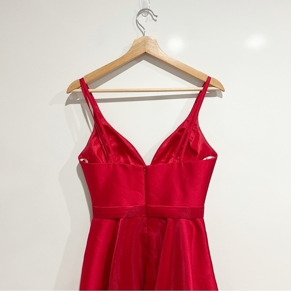 Sherri Hill A-Line Flare Formal Red Dress S50678 - Picture 6 of 13